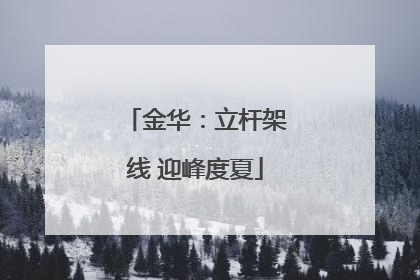 金华：立杆架线 迎峰度夏