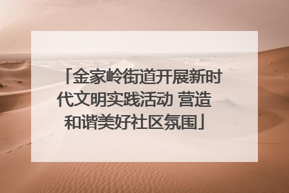 金家岭街道开展新时代文明实践活动 营造和谐美好社区氛围