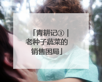 青耕记③｜老种子蔬菜的销售困局
