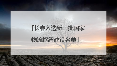 长春入选新一批国家物流枢纽建设名单