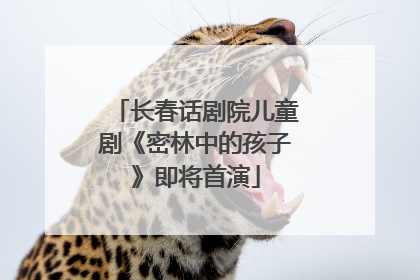 长春话剧院儿童剧《密林中的孩子》即将首演