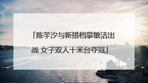 陈芋汐与新搭档掌敏洁出战 女子双人十米台夺冠