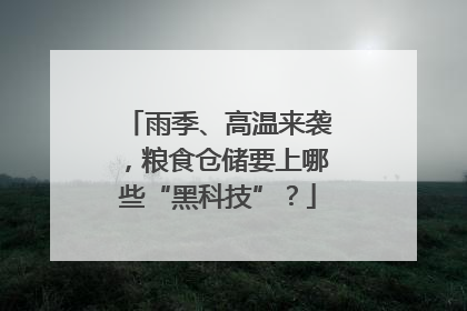 雨季、高温来袭，粮食仓储要上哪些“黑科技”？