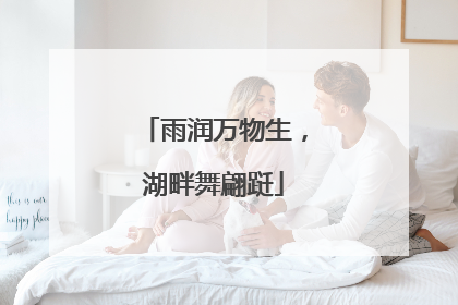 雨润万物生，湖畔舞翩跹