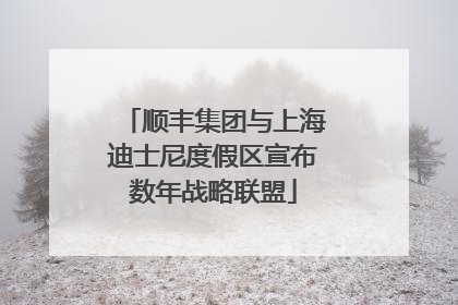 顺丰集团与上海迪士尼度假区宣布数年战略联盟