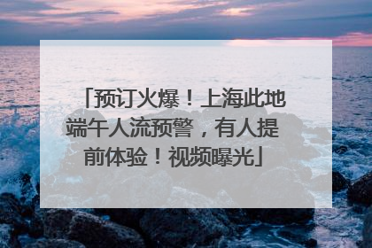 预订火爆！上海此地端午人流预警，有人提前体验！视频曝光