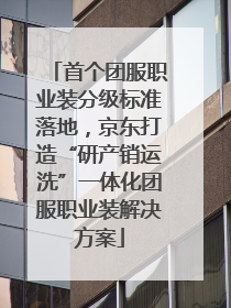 首个团服职业装分级标准落地，京东打造“研产销运洗”一体化团服职业装解决方案