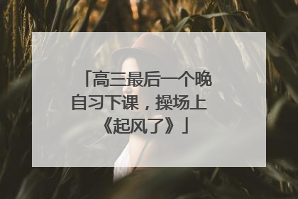 高三最后一个晚自习下课，操场上《起风了》