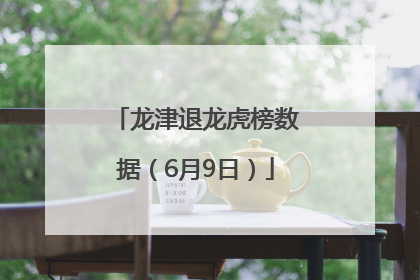 龙津退龙虎榜数据（6月9日）