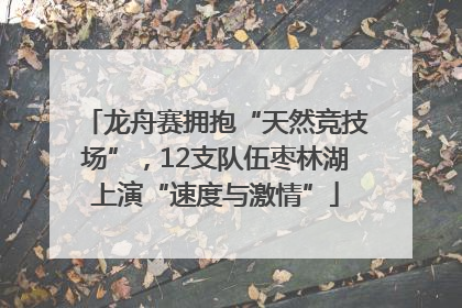 龙舟赛拥抱“天然竞技场”，12支队伍枣林湖上演“速度与激情”