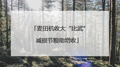 麦田机收大“比武” 减损节粮助增收