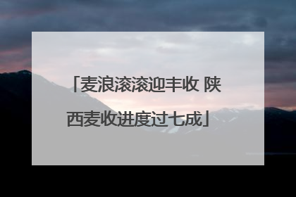 麦浪滚滚迎丰收 陕西麦收进度过七成