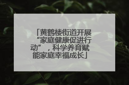 黄鹤楼街道开展“家庭健康促进行动”，科学养育赋能家庭幸福成长