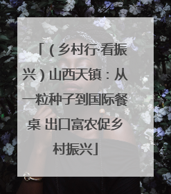 （乡村行·看振兴）山西天镇：从一粒种子到国际餐桌 出口富农促乡村振兴
