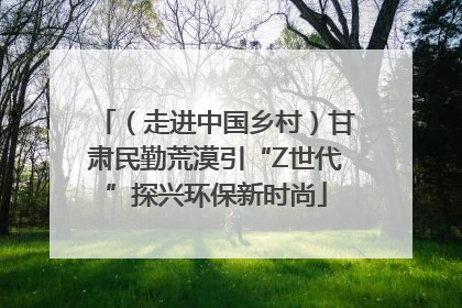 （走进中国乡村）甘肃民勤荒漠引“Z世代”探兴环保新时尚
