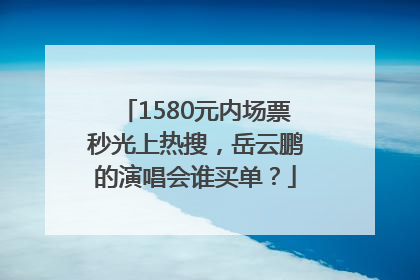 1580元内场票秒光上热搜，岳云鹏的演唱会谁买单？