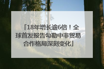 18年增长逾6倍！全球首发报告勾勒中非贸易合作格局深刻变化