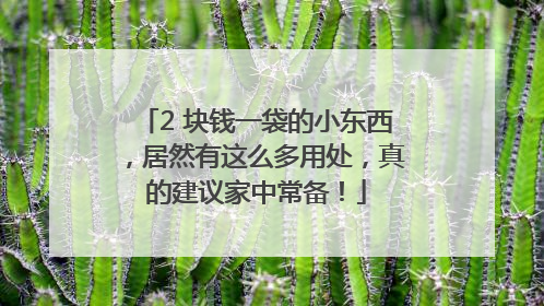 2 块钱一袋的小东西，居然有这么多用处，真的建议家中常备！