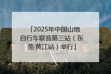 2025年中国山地自行车联赛第三站（东莞·黄江站）举行