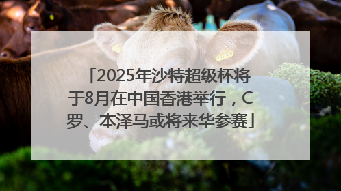 2025年沙特超级杯将于8月在中国香港举行，C罗、本泽马或将来华参赛