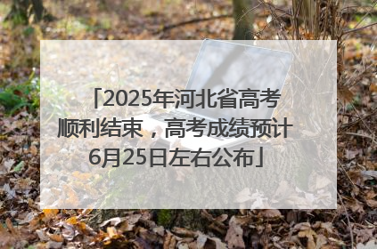 2025年河北省高考顺利结束，高考成绩预计6月25日左右公布