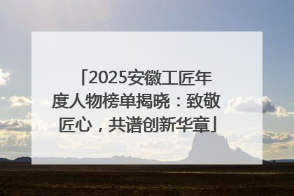 2025安徽工匠年度人物榜单揭晓：致敬匠心，共谱创新华章