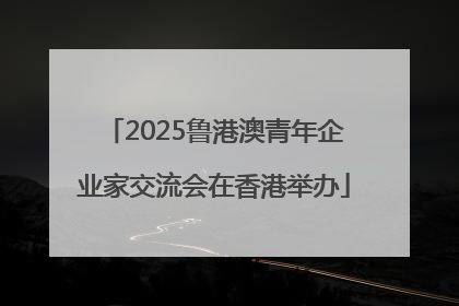 2025鲁港澳青年企业家交流会在香港举办