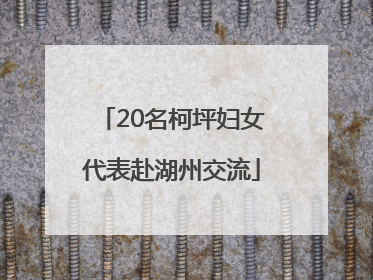 20名柯坪妇女代表赴湖州交流