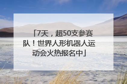 7天，超50支参赛队！世界人形机器人运动会火热报名中