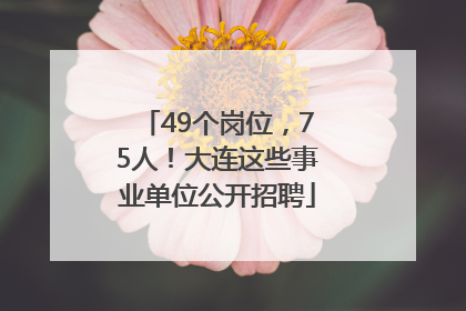 49个岗位，75人！大连这些事业单位公开招聘