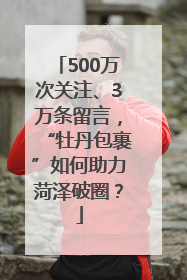 500万次关注、3万条留言，“牡丹包裹”如何助力菏泽破圈？