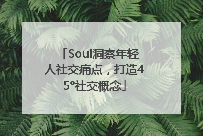 Soul洞察年轻人社交痛点，打造45°社交概念